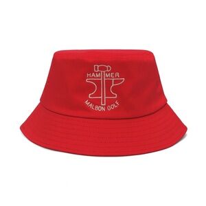 Malbon Golf Red Bucket Hat